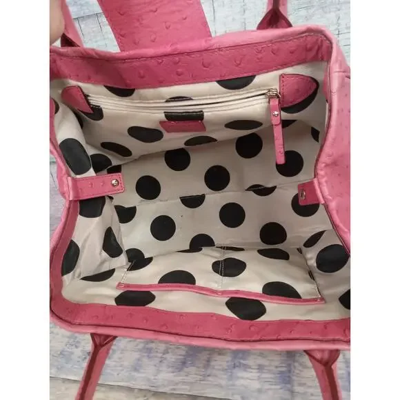 Kate Spade Pink Ostrich-embossed Leather Anisha Bexley Shoulder Bag - Picture 12 of 16